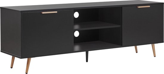 INDIO - TV-meubel - Zwart - Vezelplaat