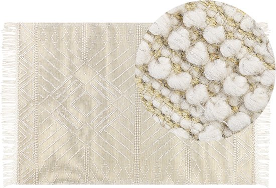 MAVIKENT - Modern vloerkleed - Beige - 160 x 230 cm - Wol