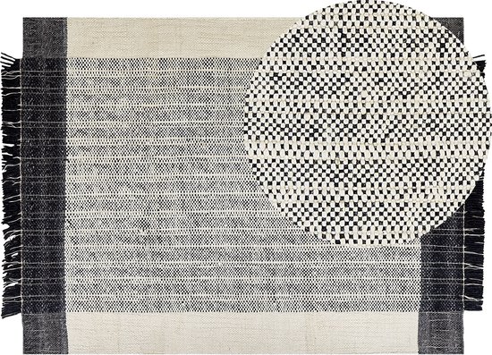 KETENLI - Modern vloerkleed - Wit - 160 x 230 cm - Wol