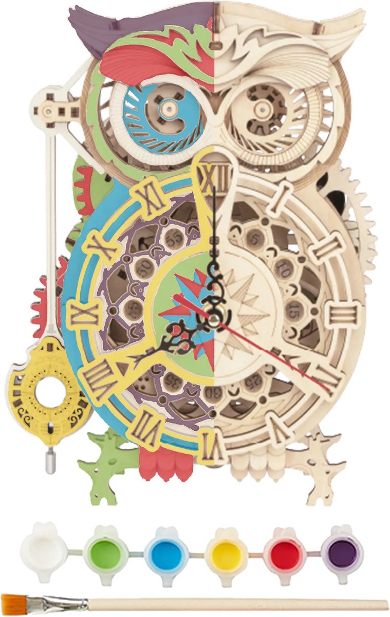 Puzzles 3D Pour Adultes Puzzles En Bois 3D Horloge Hibou – - Temu Belgium