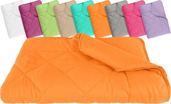 Studio Ditte hoeslaken met print blokjes 90×200 – petrol groen