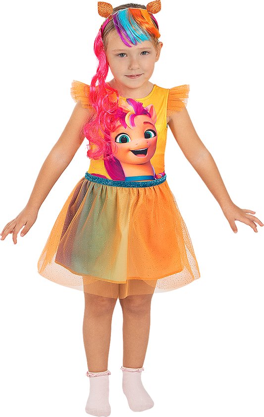 Funidelia | My Little Pony Sunny Starscout Kostuum voor meisjes  My little pony, Tekenfilms, Pony - Kostuum voor kinderen Accessoire verkleedkleding en rekwisieten voor Halloween, carnaval & feesten - Maat 97 - 104 cm - Oranje