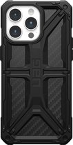 Urban Armor Gear Monarch Geschikt voor Apple iPhone 15 Pro | Back Cover Hoesje | Carbon Fiber