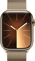 Apple Watch Series 9 - GPS + Cellular - 45mm - Gold Stainless Steel Case with Gold Milanese Loop