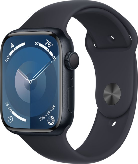 Apple Watch Series 9 - 45mm - Midnight Aluminium Case with Midnight Sport Band - M/L - Apple
