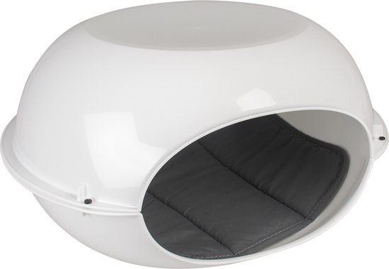Duvoplus - Dierenkussen - Kat - Luna Katteniglo Met Kussen 57x38x31cm Wit - 1st
