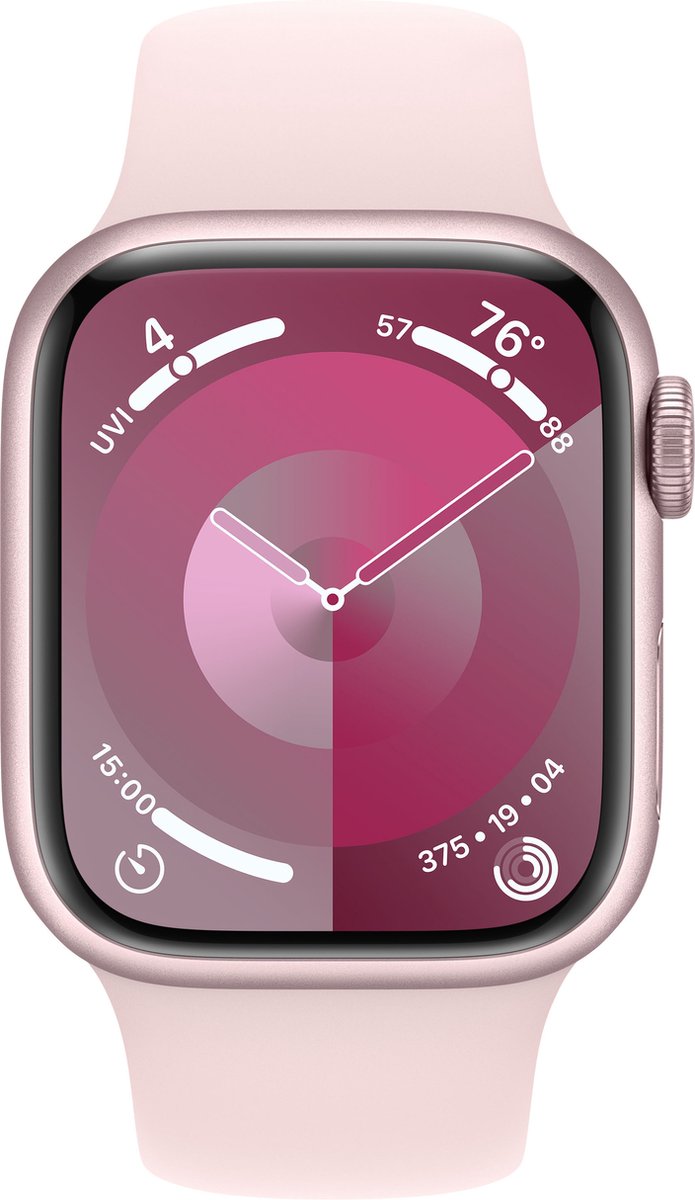 Apple Watch Series 9 Cellular 41 Mm Roze Aluminium Case/lichtroze Sport Band - S/m