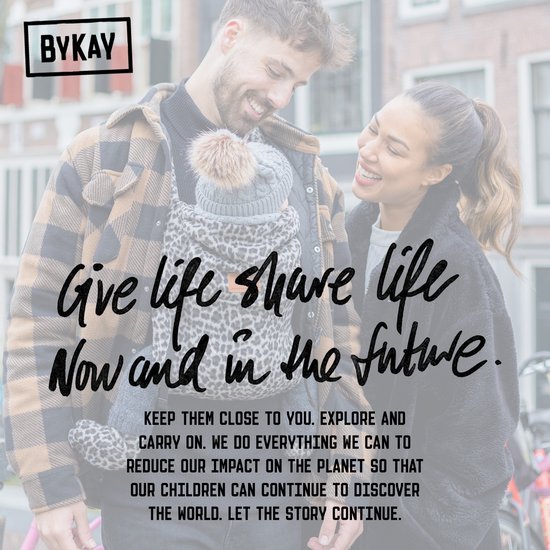 ByKay Click Classic - draagzak baby - ergonomisch - tot 18kg - newborn tot 2 jaar - comfortabel en snel - beige - Rib Almond Sand