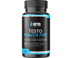 Testo Power Pro | Testosteron Booster | Bevordert Spiermassa, Kracht en Trainingsprestaties | Stimuleert Energie en Potentie | Complete mix van hoogwaardige ingrediënten | Wetenschappelijk onderbouwde Formule | Natuurlijk en Vegan Product