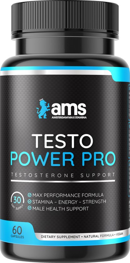 Testo Power Pro | Testosteron Booster | Bevordert Spiermassa, Kracht en Trainingsprestaties | Stimuleert Energie en Potentie | Complete mix van hoogwaardige ingrediënten | Wetenschappelijk onderbouwde Formule | Natuurlijk en Vegan Product