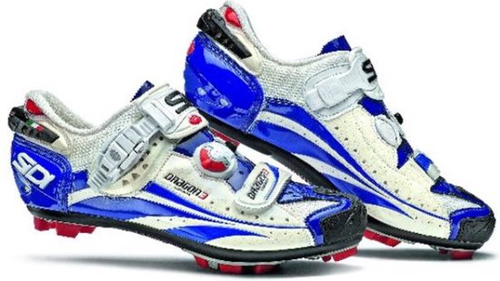 Sidi Dragon 3 - Chaussures VTT - Carbon SRS Vernice - blanc/bleu/crème - pointure 46