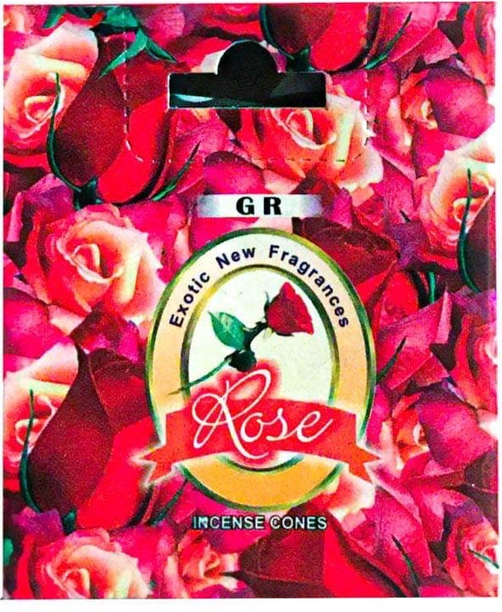 Wierookkegels 'Rose', GR, 10 cones (20 gram)
