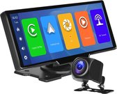 Boscer® Smart HD Dashcam - Système de navigation - Apple Carplay & Android Auto (sans fil) - 9,3 pouces - Écran tactile - Bluetooth - TomTom GO - Caméra de recul