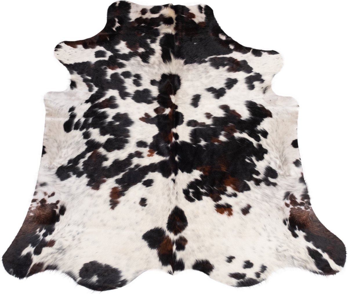 Dutchskins Koeienhuid vloerkleed Roodbruin Tricolor Wit dikke kwaliteit koeienkleed Ecologisch gelooide koeienvellen Uniek gefotografeerde koeienhuiden