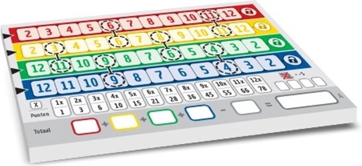 White Goblin Games - Qwixx Connected - Dobbelspel - 2 tot 5 spelers - Voor de hele familie - uitbreiding - Extra scoreblokken met nieuwe uitdagingen — afbeelding 5