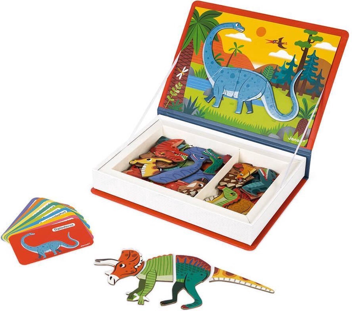 Janod - Magnetibook - Dinosaurus - Magneetboek Speelset — afbeelding 3