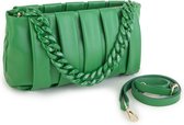 Nas Bag Kleine Crossbody Tas voor Vrouwen, Koppeling Handtassen, Vegan Lederen Schoudertassen Portemonnees (Groen)