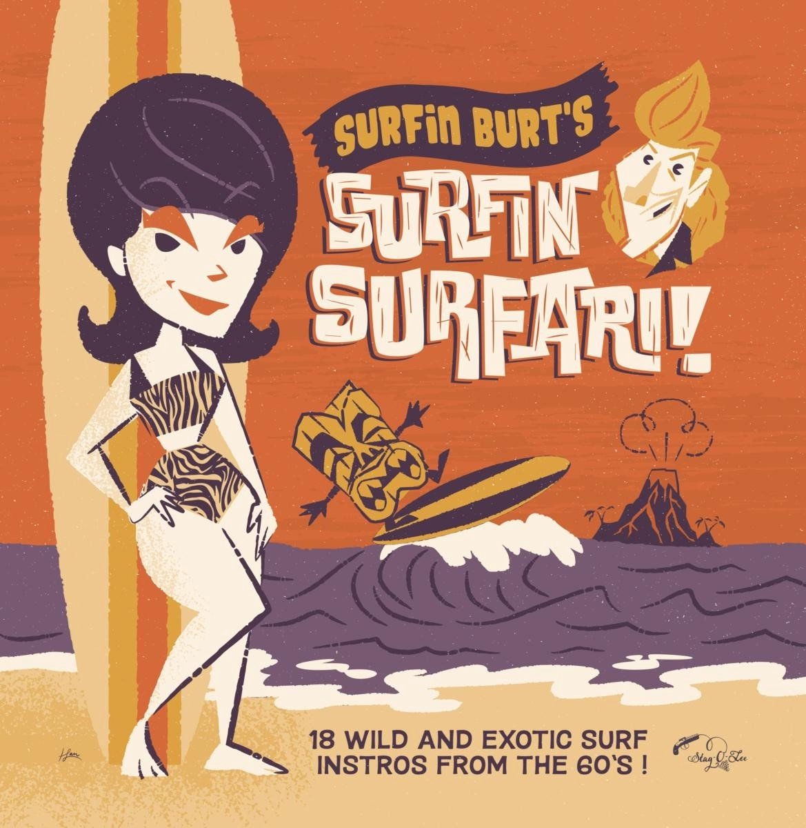 Various Artists - Surfin Burt's Surfin Surfari! (LP) (Coloured Vinyl) (Limited Edition)