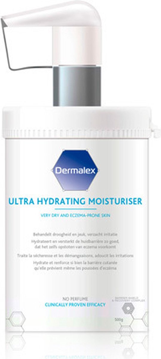 Dermalex® Ultra Hydrating Moisturiser – Zeer Droge En Atopische Huid – 500 ml
