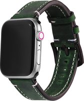 Fungus - Smartwatch bandje - Geschikt voor Apple Watch 38 / 40 / 41 mm - Series 1 2 3 4 5 6 7 8 9 SE iWatch - PU leer - Stiksel - Groen