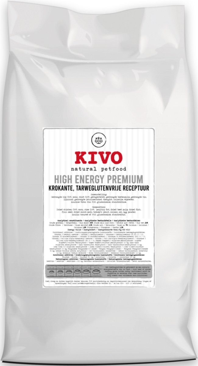 Kivo - High Energy Premium - Tarweglutenvrij 15 kilo