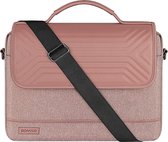Laptoptas 17.3 inch - Roze/rood - Waterdicht - Laptop schoudertas voor dames - 43 x 31 x 3 cm - Meerdere vakken - Hoge kwaliteit - Kantoor, school, zakelijk - Laptopbescherming