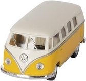 Modelauto Volkswagen T1 two-tone geel/wit 13,5 cm - speelgoed auto schaalmodel - miniatuur model
