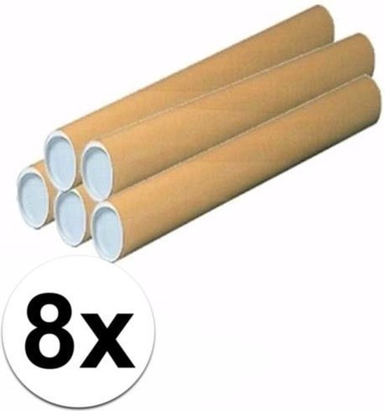 Lot De 6 Tubes En Carton Kraft - Diamètre 3,5 Cm, Longueur 10 Cm, épais 3 Mm | Pour Expédition Posters, Stockage, Bricolage