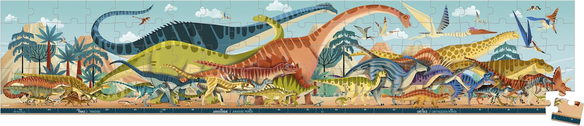 Janod - Dino - Panorama - Dino puzzel 100 stukjes — afbeelding 2