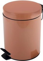 seau Sydney Terracotta poubelle rouge poubelle à pédale - 3 litres - avec seau intérieur amovible