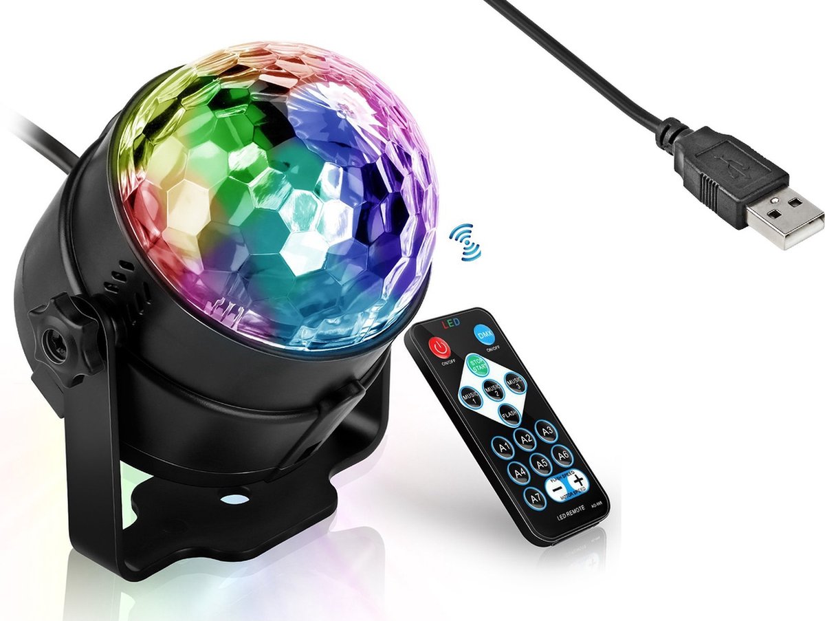 Ampoule boule rotative Chang colorée avec boule à douille, lumière