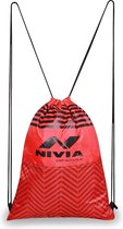Nivia Ultra String Gym Drawstring Bag | Running | Polyester (Red, Standard) Yoga | Shopping | Hiking | Camping | Small Backpack | Sports Bag | Lightweight