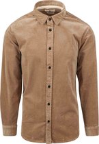 Anerkjendt - Overhemd Leif Corduroy Beige - Heren - Maat M - Regular-fit