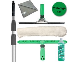 Glasreinigingsset 6in1 | Unger Ergotec | Telescoopsteel 4 meter QleaZy | 35cm Unger Ergotec raamwisser + inwasser | GRATIS Octoclean Window Liquid. 500ml twv €9,99