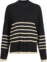 Object Objromia L/s Long Knit Pullover Truien & vesten Dames - Sweater - Hoodie - Vest- Zwart - Maat XS