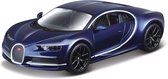 Modelauto Bugatti Chiron 1:32 blauw - speelgoed auto schaalmodel