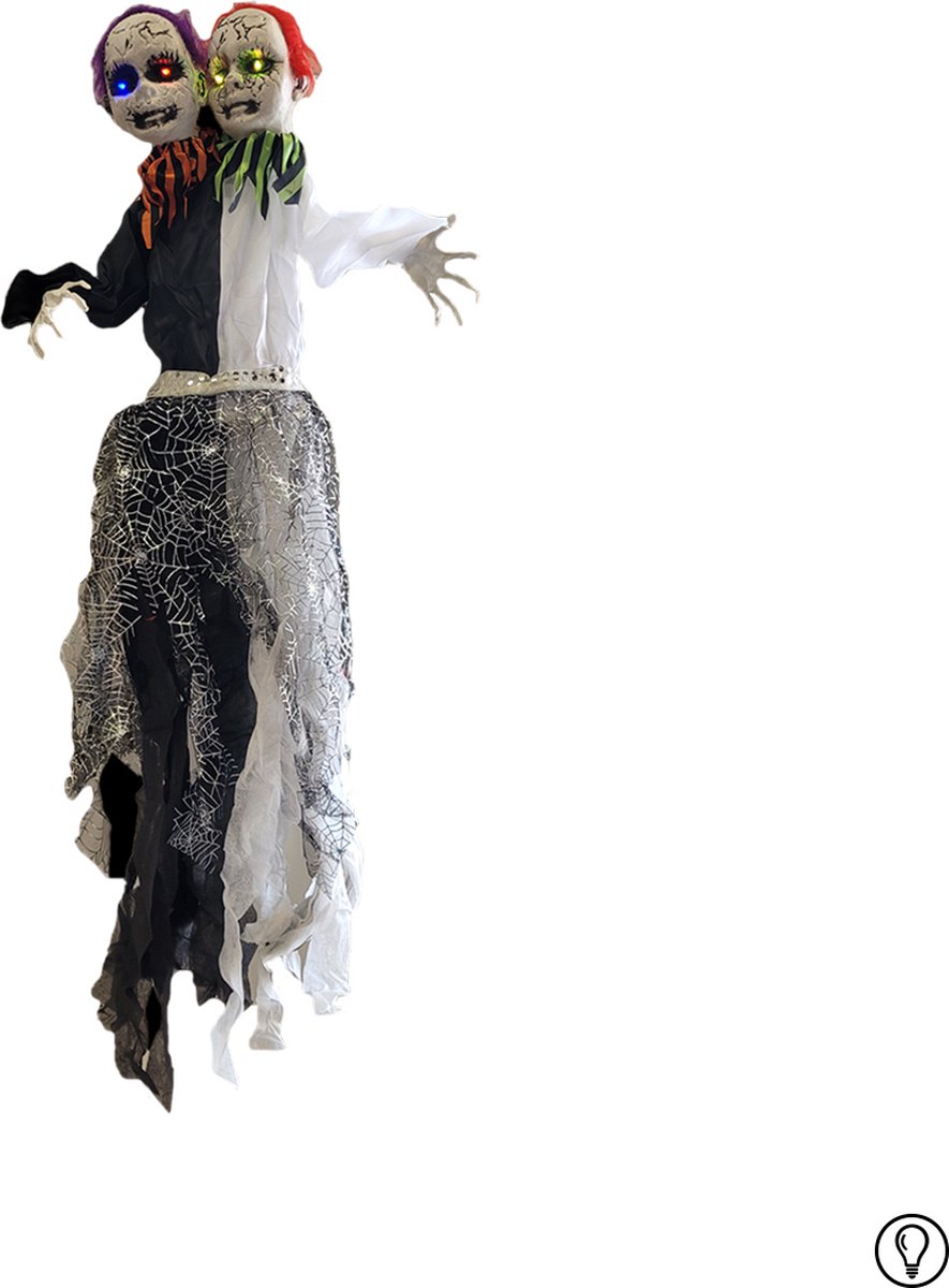 Fjesta© Halloween hangdecoratie siamese tweeling met LED - 120cm