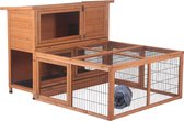 MaxxPet Clapier avec enclos - Enclos pour lapins - Maison pour lapins - Cage pour lapins - Cage pour rongeurs - 147x112x94cm