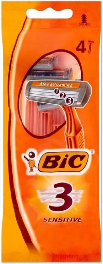 Bic 3 Wegwerpmesjes Sensitive - 20x4st - Voordeelverpakking