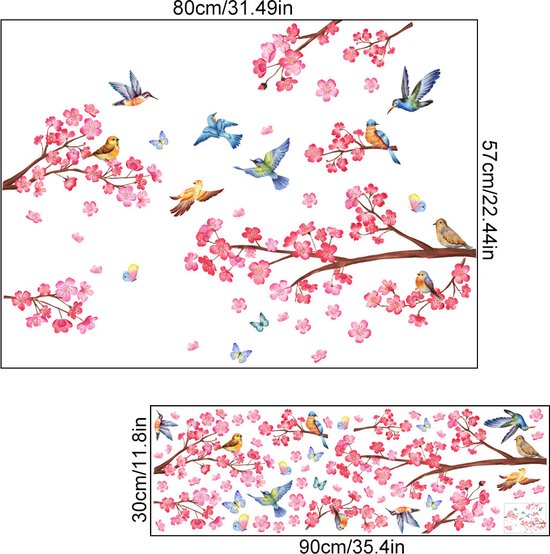 GORGECRAFT Raamstickers met motief van de levensboom, bloemen, vlinders