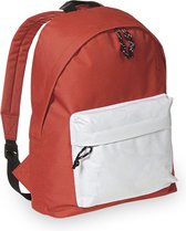 Rugzak schooltas - Rugtas - Rugzakken - Voor jongens en meisjes - Voor school - 28 x 38 cm - 12 liter - Rood/wit