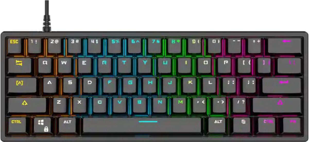 Trust Gaming GXT 833 Thado Clavier Gamer TKL RGB Filaire Compact