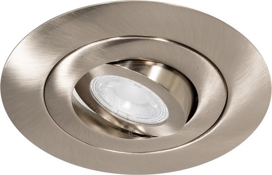 Design inbouwspot 230 volt 5 watt 495 lumen chroom 2000-3000k IP65