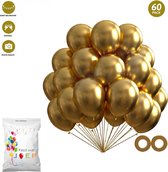 FeestmetJoep® 60 stuks ballonnen Goud – Verjaardag Versiering