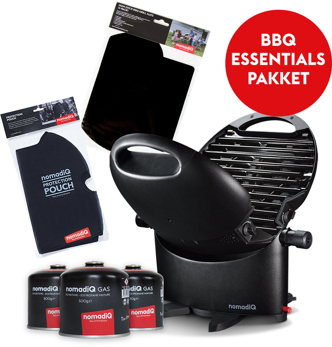 nomadiQ BBQ ESSENTIALS PAKKET - alles wat je nodig hebt om te starten met barbecueën