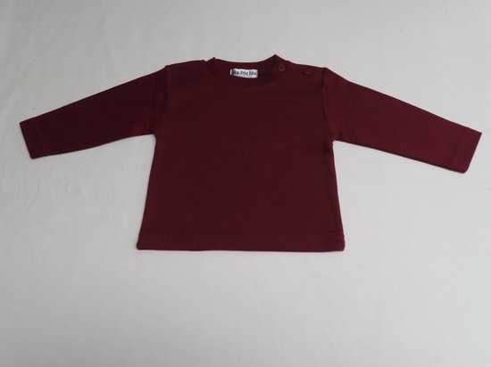 T-Shirt met lange mouw - Unie - Bordeaux - Effen - 1 jaar 80