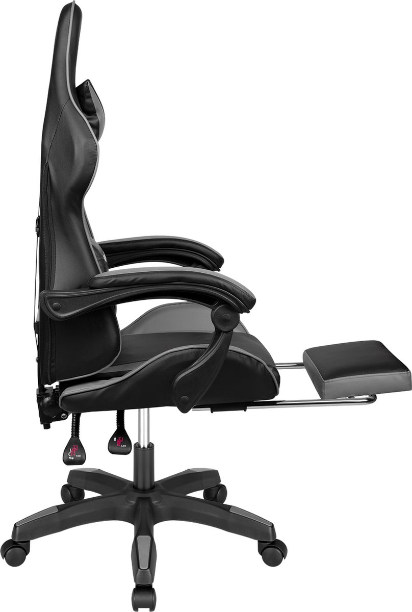 Gamestoel - bureaustoel - GX-150 - Black Grey + massage functie