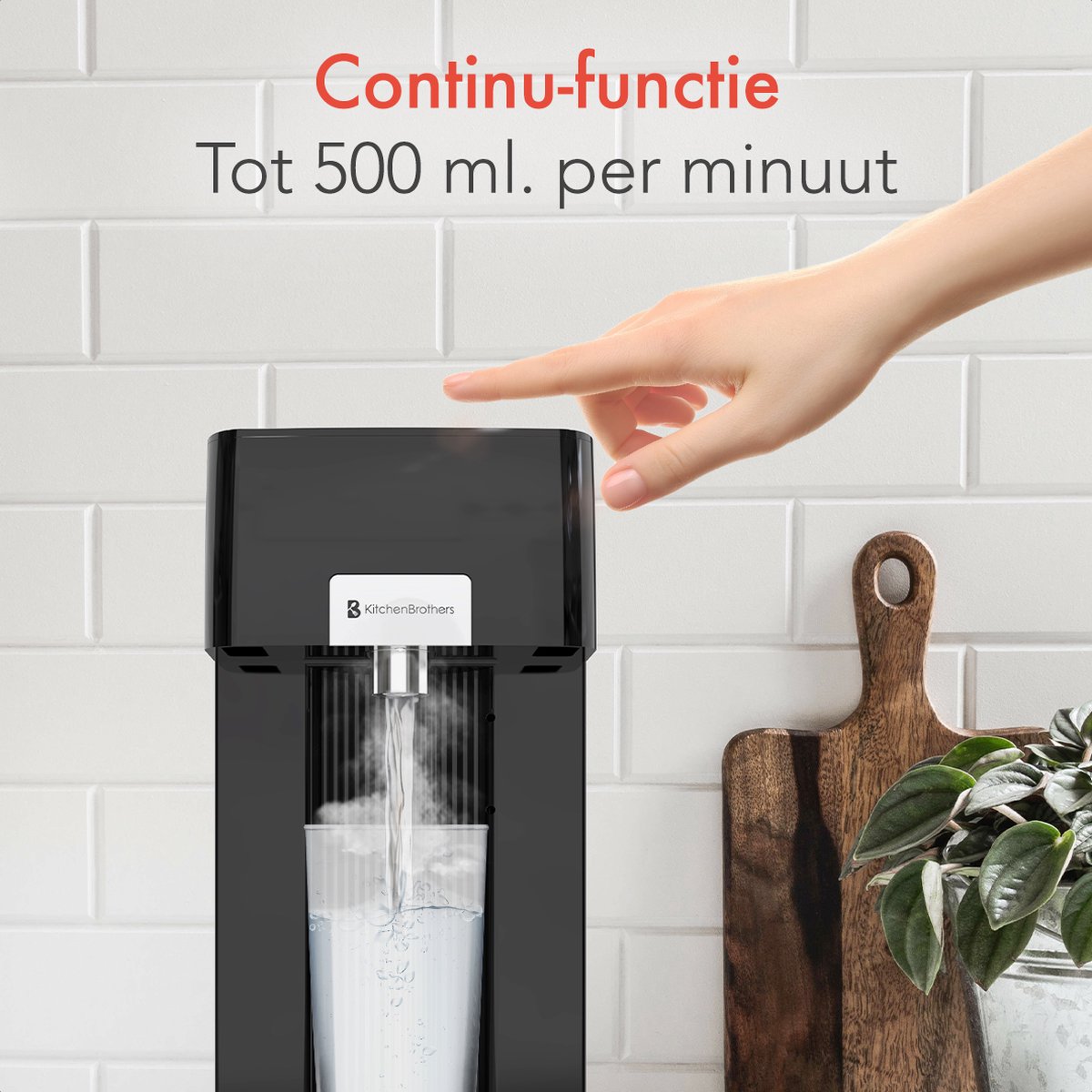 KitchenBrothers Heetwaterdispenser - 2,5L - Instant Waterkoker - BPA en PFAS Vrij - 0,5L per minuut - 100℃ - Zwart — afbeelding 6