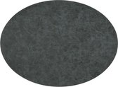 Placemat TRUMAN SET/6, oval, 33x45 cm, double layer, black