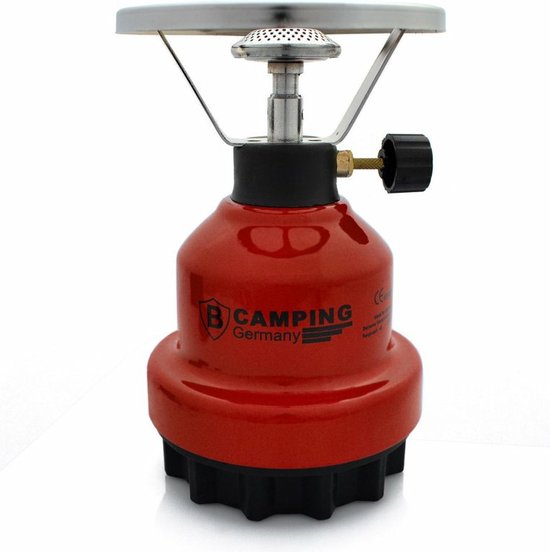 Camping kookstel - metaal - rood - incl. gas navulling priktank - 190 gram van Camp — afbeelding 3